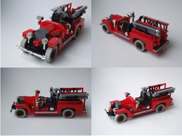 Пожарные самоделки Vintage Fire Truck Lego truck, Lego cars, Fire trucks