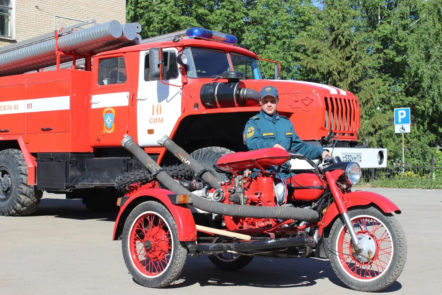 Пожарный мотоцикл фото Пожарному "Уралу" новую жизнь! - Все новости - Главное управление МЧС России по 