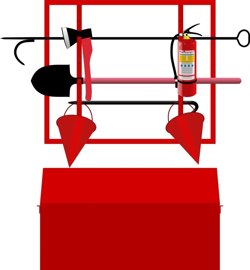 Пожарный щит знак на схеме Fire extinguishing equipment free image download