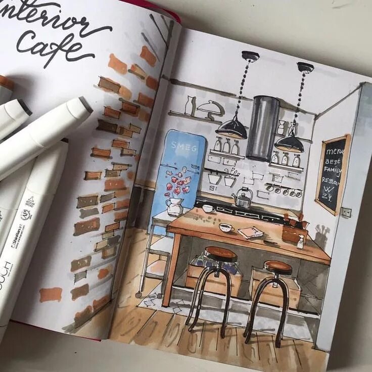 Пожелание дизайнеру интерьера Follow my pinterest ✨ @f1233v Interior design sketches, Sketch book, Interior ar