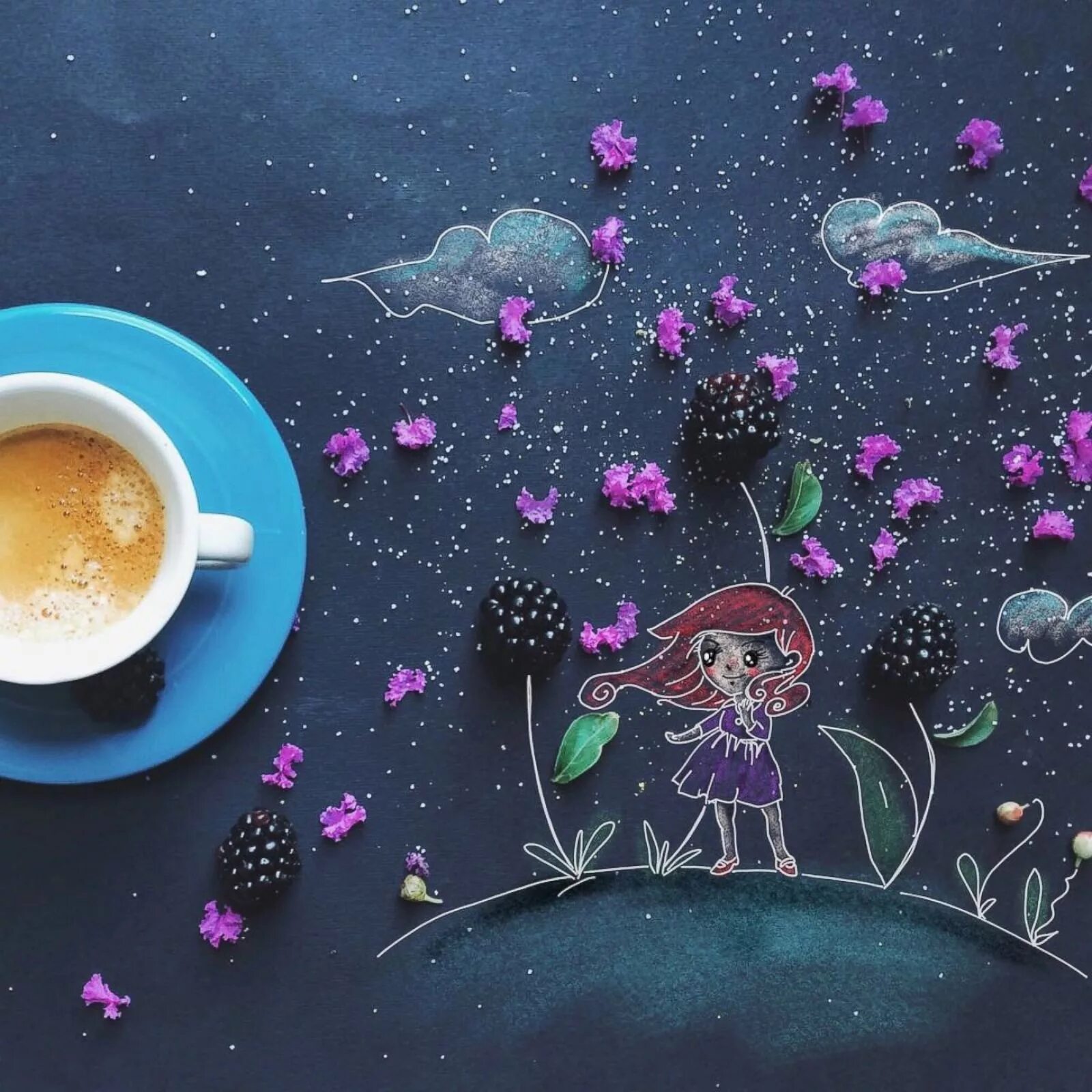 Пожелание доброго утра картинки необычные креативные Whimsical Morning Coffee Drawings - ABC News