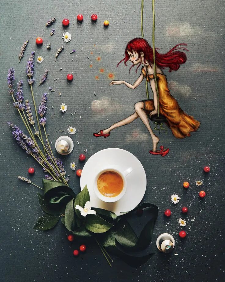Пожелание доброго утра картинки необычные креативные Creative Series For Nespresso Atelier Cinzia Bolognesi Coffee art, Coffee love, 