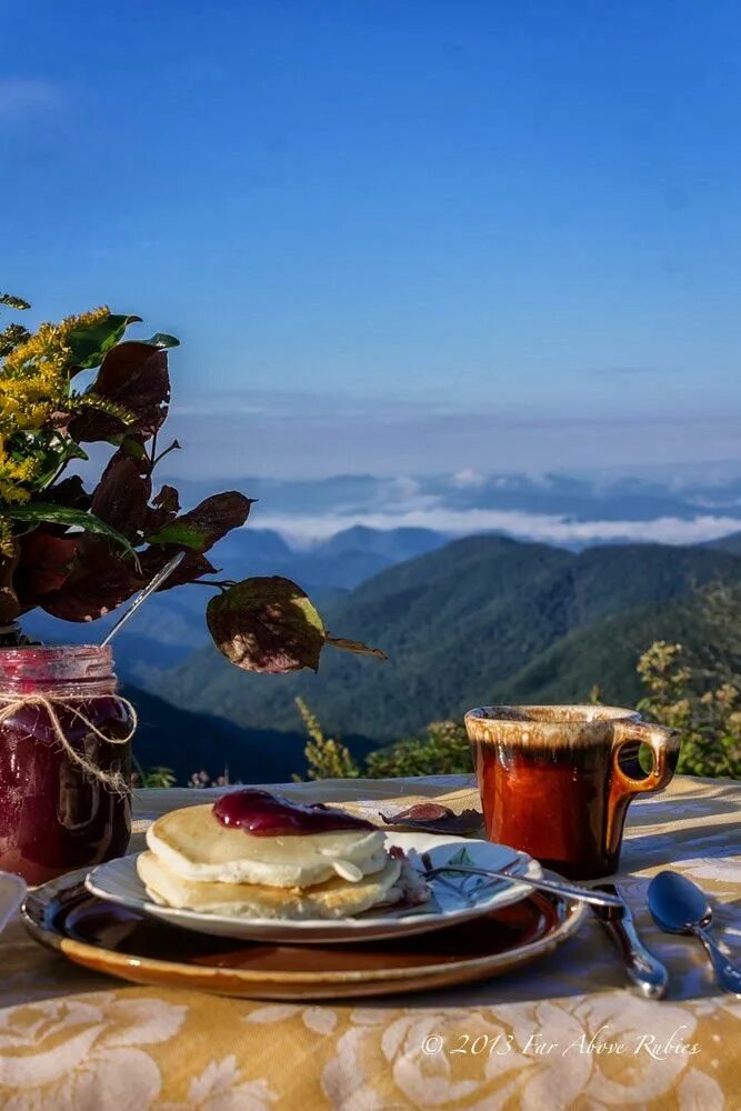 Пожелание доброго утра картинки природа горы Mountain breakfast Winter tablescapes, Scenery, Beautiful places