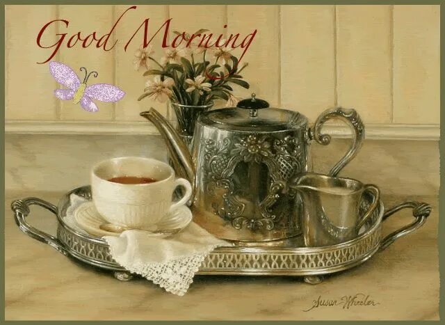 Пожелание доброго утра красивые картинки старинные Good Morning Susan wheeler, Good morning wallpaper, Glitter wallpaper