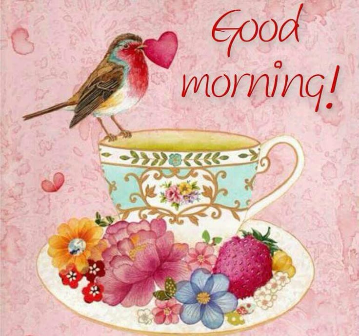 Пожелание доброго утра красивые картинки старинные Good Morning Tea art, Tea, Tea time