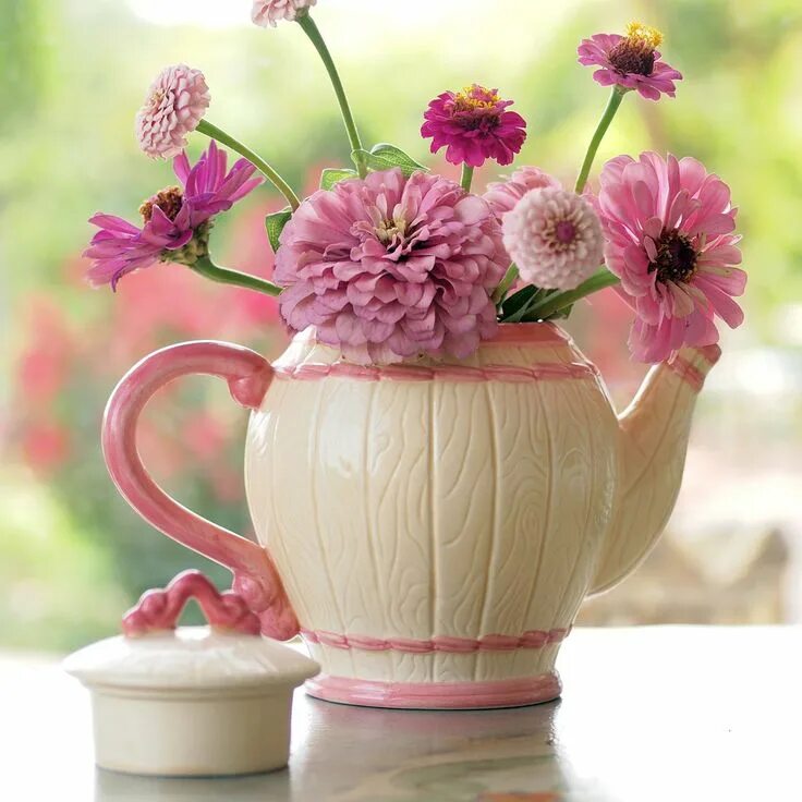 Пожелание хорошего дня картинки красивые необычные Pin by Vera A on Coffee, breakfast Flower cottage, Flower arrangements, Tea pots