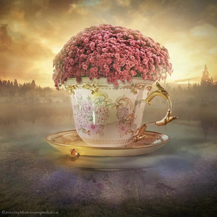 Пожелания доброго утра необычные оригинальные картинки teacup / 500px Surreal art, Cup art, Photo manipulation