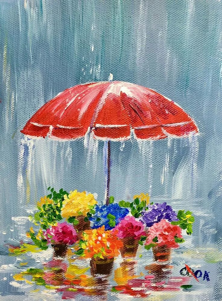 Пожелания дождя картинки позитивные Pin on Umbrella Paintings and More Spring painting, Beginner painting, Simple ac