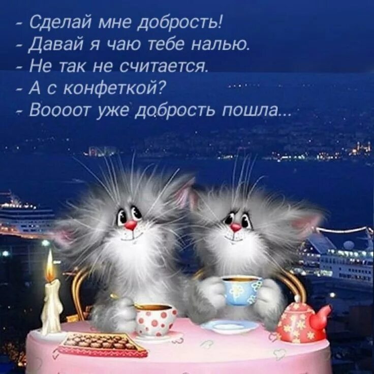 Позитивного вечера картинки прикольные Pin on утро Kitten cartoon, Cat art, Animated images