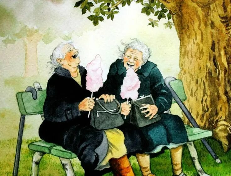 Позитивные бабушки картинки old people Inge look, Illustration, Artist