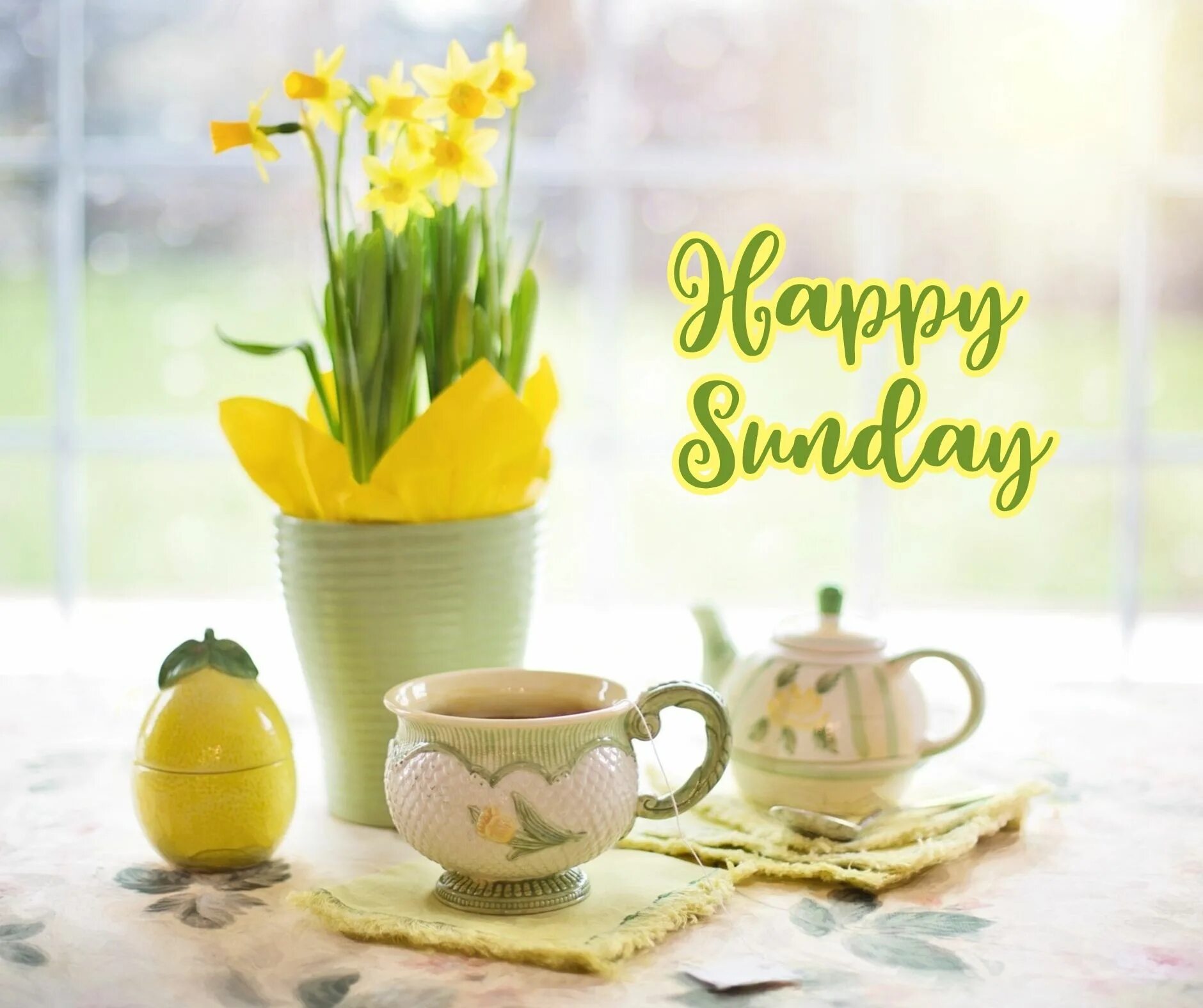 Позитивные картинки весеннего утра Happy Sunday Tea benefits, Yellow tea, Good morning tea