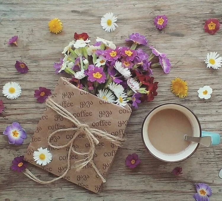 Позитивные стильные картинки Pin on Beautiful Flower tea, Coffee love, Coffee time