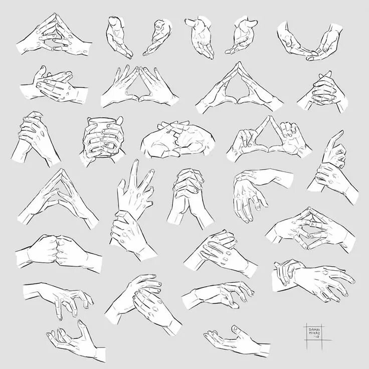 Позы рук для фото Pin em Hand drawing reference Referência mão, Esboços de mãos, Esboço da mão