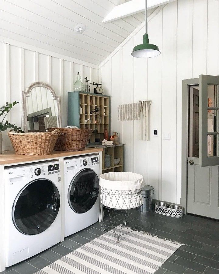 Прачечная в частном доме фото 10 Modern Farmhouse Laundry Room Reveal Laundry room design, Modern farmhouse la