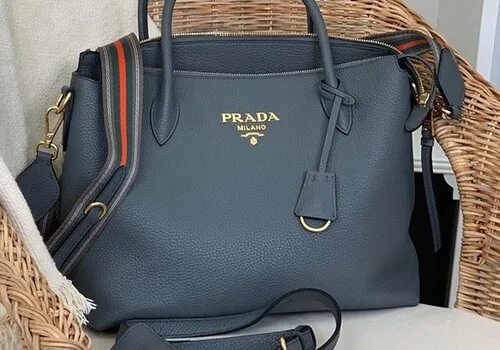 Прада сумки женские фото оригинал Женская сумка Prada Galleria синяя LM-8547 - Lazurka Mall