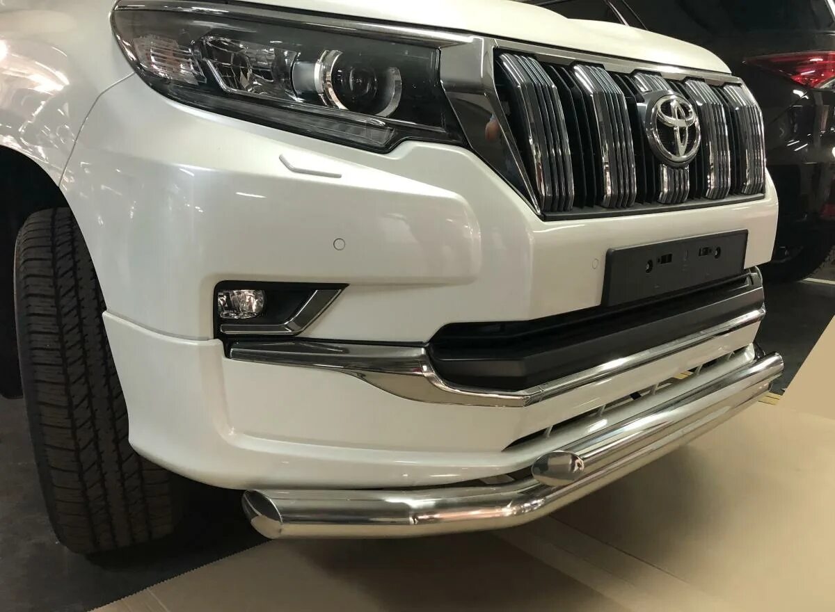 Прадо 150 бампера тюнинг 2017 Защита переднего бампера двойная для Toyota Land Cruiser 150 Prado 2019-, Россия