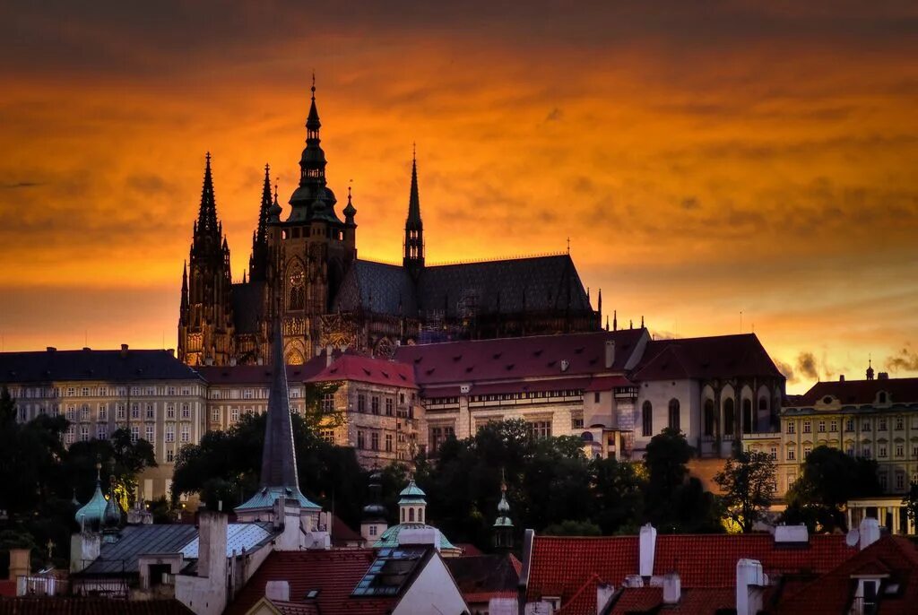 Прага фото замков Pražský hrad - Prague castle - HDR Visiter prague, Prague, Château de prague