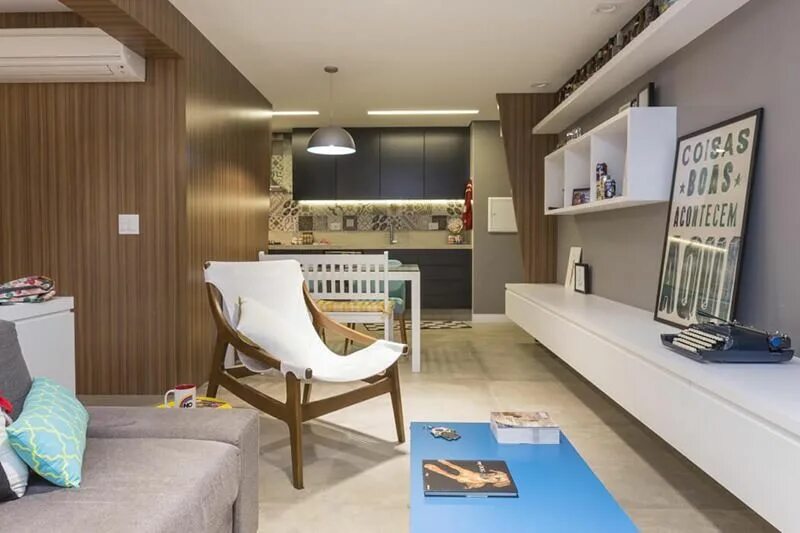 Практичный интерьер дома Lindo apartamento de 77 metros quadrados em São Paulo Apartment makeover, Small 