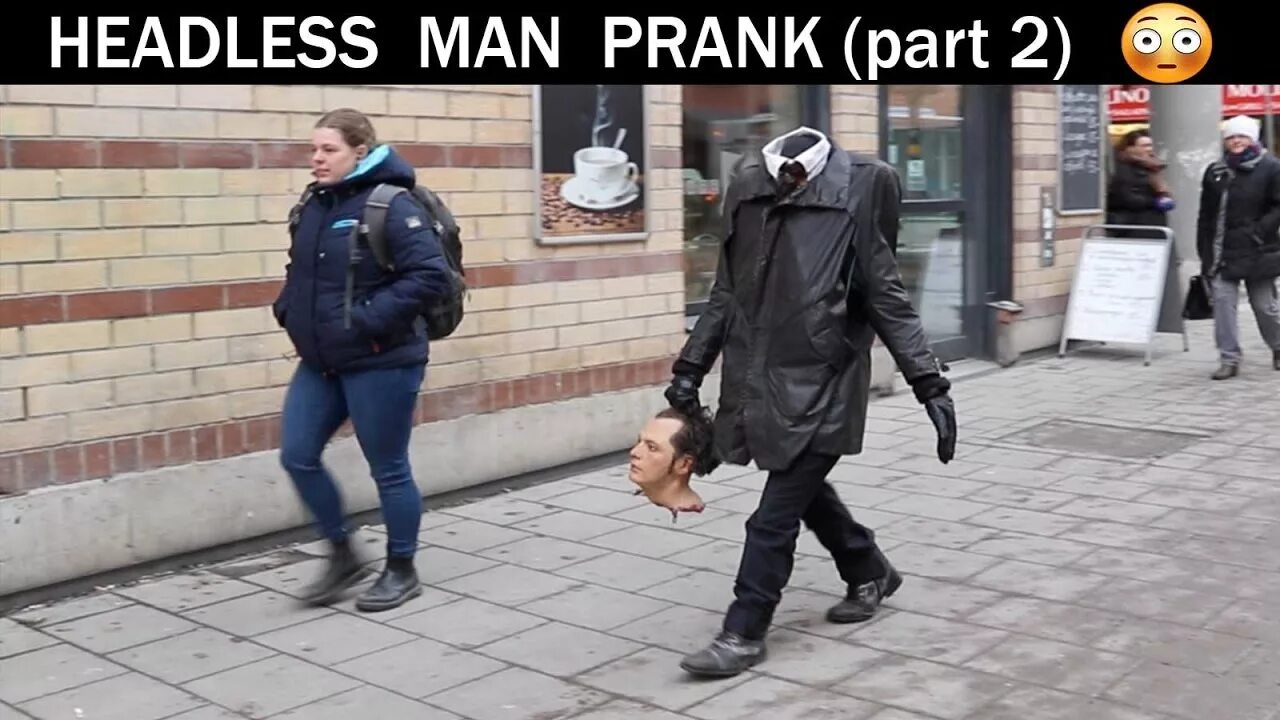 Пранк фото лица Headless man Prank part 2 (slaughter version)- Julien magic - YouTube