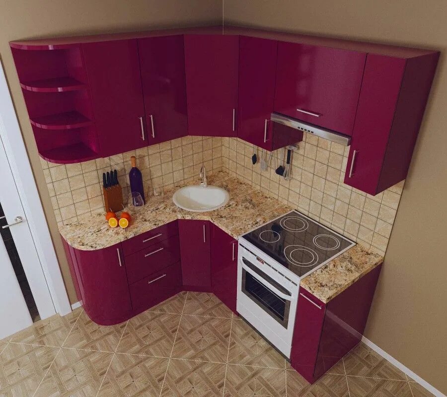 Правая угловая кухня фото Небольшая кухня Interior design kitchen small, Kitchen design color, Modular kit