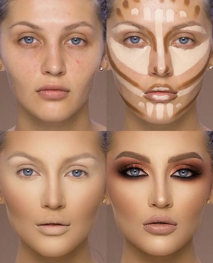 Правила нанесения макияжа на лицо пошагово Untitled Makeup spray, Contour makeup, Makeup course