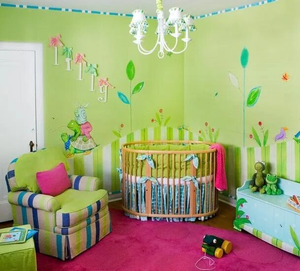 Правила оформления оформления детской Pin by Jaskia Mark on Home Baby room decor, Green baby room, Baby room design