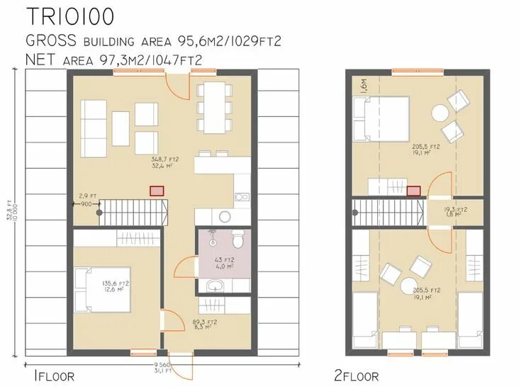 Правила планировки дома Trio Series Avrame A frame house kits, A frame house plans, A frame house