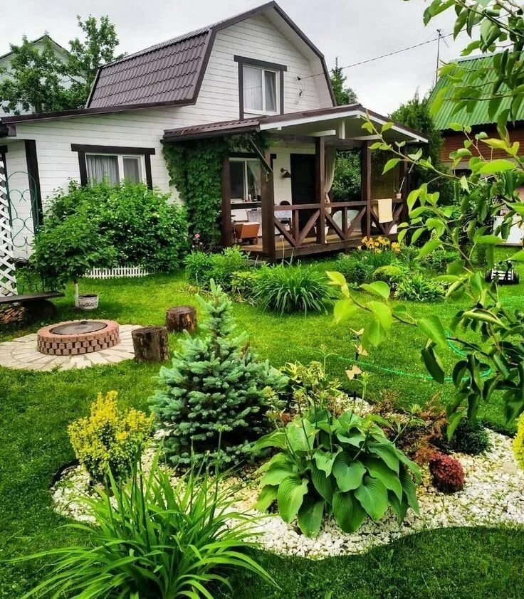 Правильная дача фото АРХИТЕКТУРА ЛАНДШАФТНЫЙ ДИЗАЙН Tuin ideen, Patio, Tuin