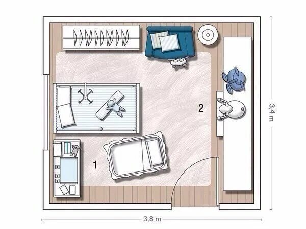 Правильная планировка детской комнаты Детская Plano de habitacion, Dormitorios, Dormitorios individuales