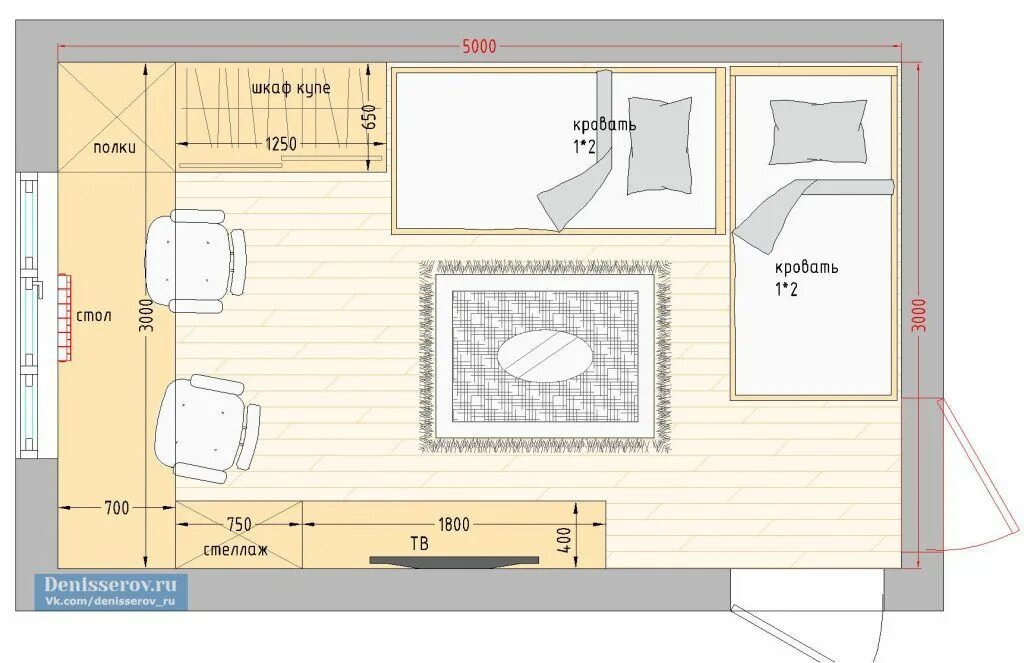 Правильная планировка детской комнаты Планировка детской комнаты 15 кв.м. фото с размерами для двух детей Студия Денис