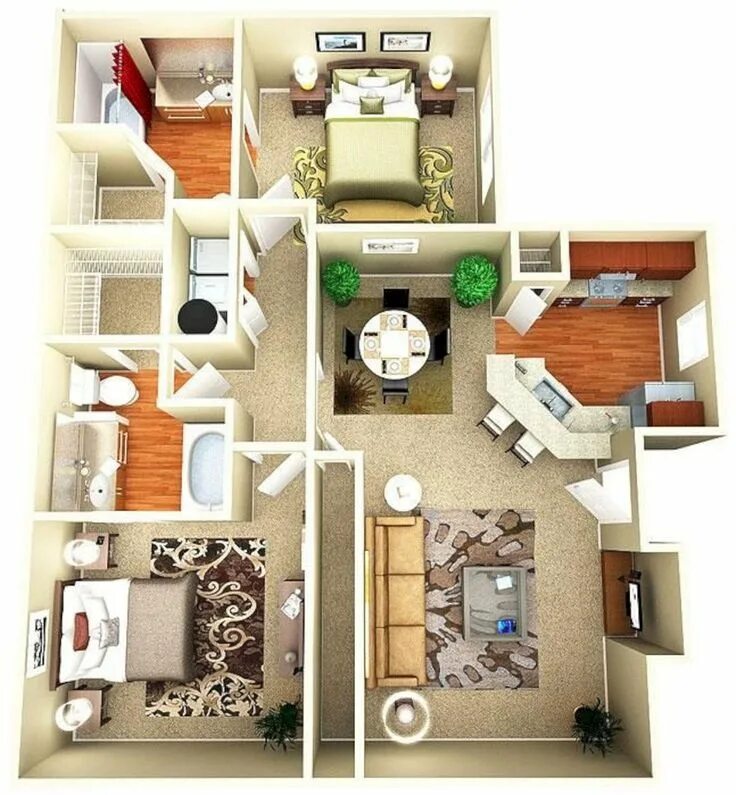 Правильная планировка дома Why Do We Need 3D House Plan before Starting the Project? Diseño de casa planos,