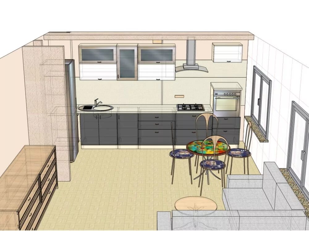 Правильная планировка кухни гостиной Дизайн и проект кухни для частного дома, фото