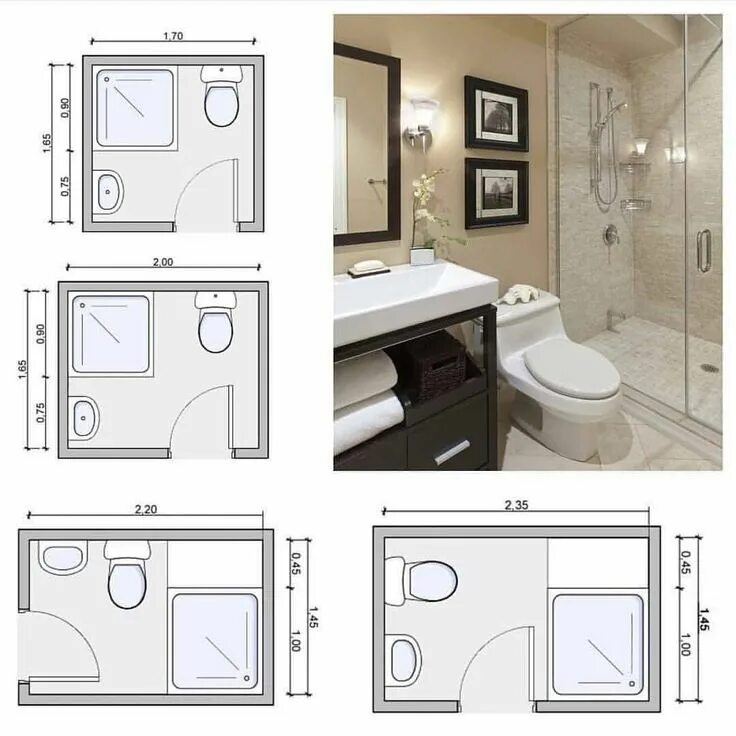 Правильная планировка ванной комнаты Bathroom Size and Space Arrangement - Engineering Discoveries Idee bagno piccolo