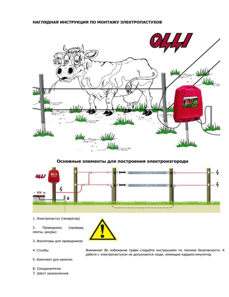 Правильная схема подключения электропастуха НАГЛЯДНАЯ ИНСТРУКЦИЯ ПО МОНТАЖУ