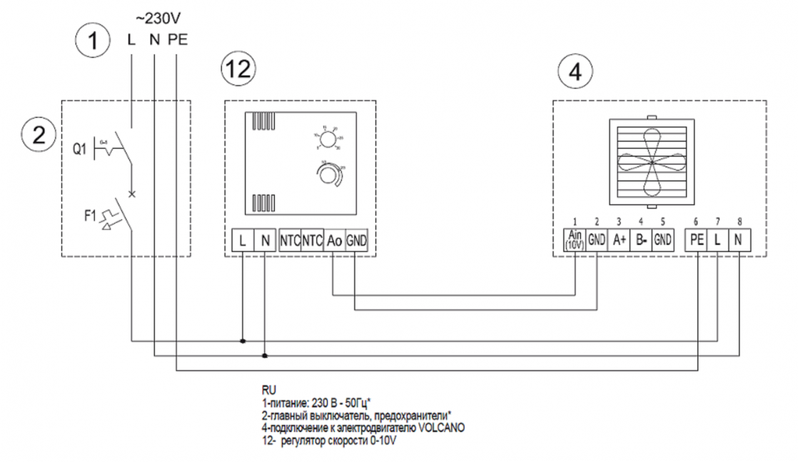 Правильная схема подключения вулкана vr3 Тепловентилятор Volcano VR2 EC купить в Екатеринбурге, цена, характеристики Очаг