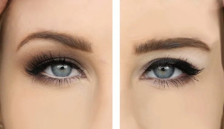 Правильная стрелка глаза фото However don't make the liner too thick, as it will eat into the little lid space