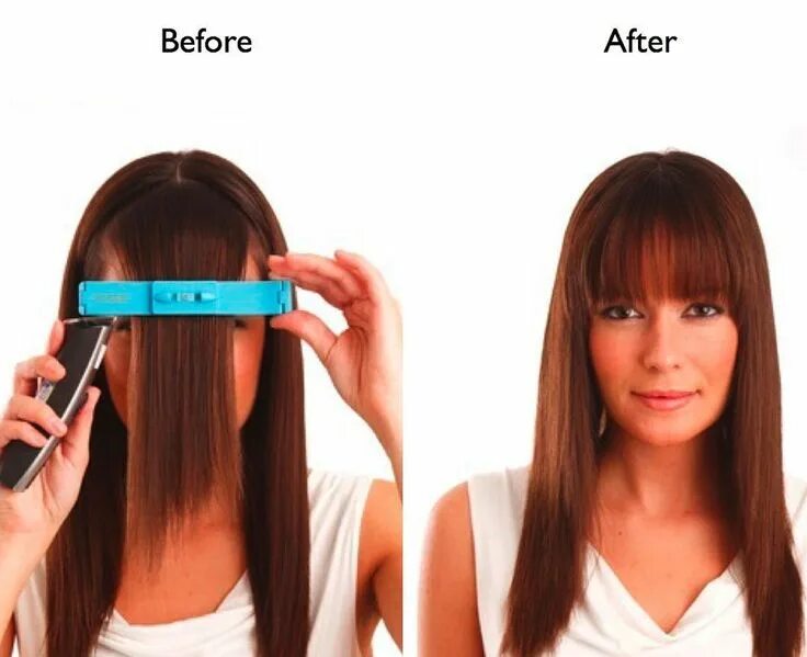 Правильная стрижка длинных волос Great for maintaining Straight across bangs! #creaclip #bangs# salon #fringe #st