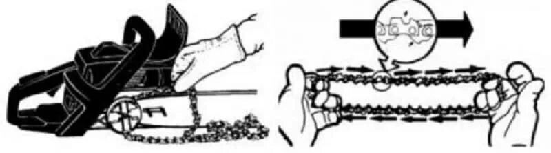 Правильная установка цепи на бензопилу направление фото Как правильно выбрать, установить, подтянуть и заточить цепь на цепной электропи