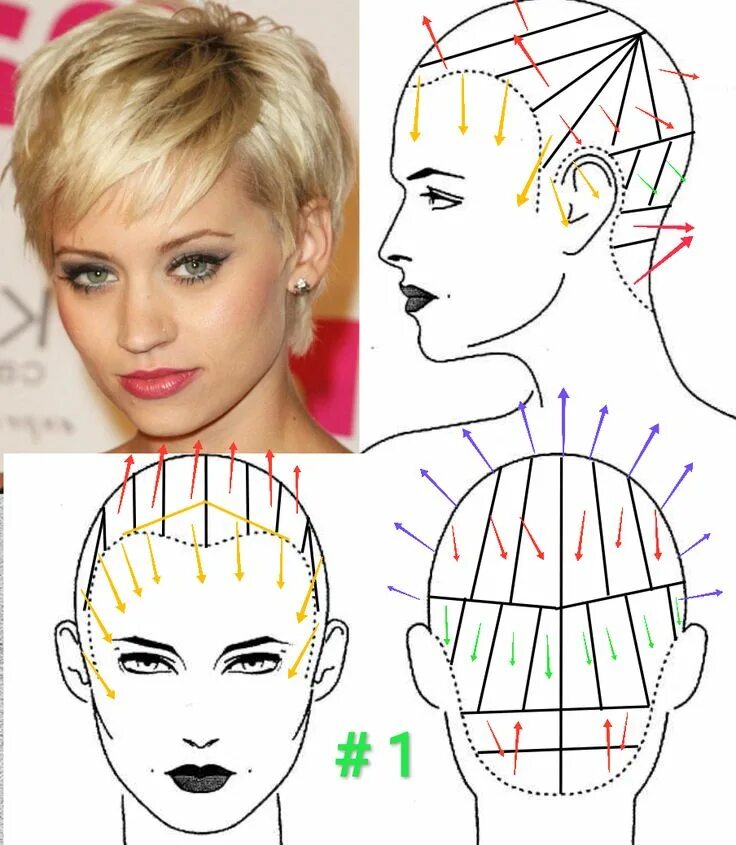 Правильная женская стрижка Стрижка "Гарсон". Старая схема и новые подборки. Часть 94 Hair cutting technique