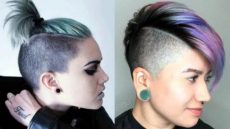 Правильная женская стрижка partially shaved haircuts - Google Search Corte de pelo rapado, Estilos de cabel