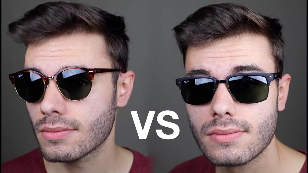 Правильно подобранные очки фото Ray-Ban Clubround vs Clubmaster Square - YouTube