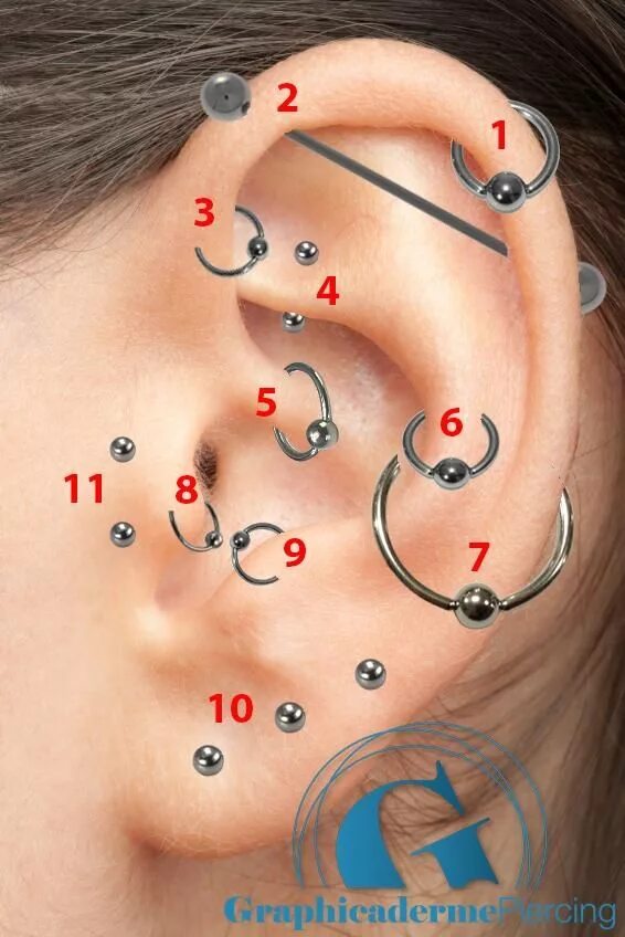 Правильно проколотые уши фото Piercing oreilles, Piercing oreille tragus, Piercing oreille femme