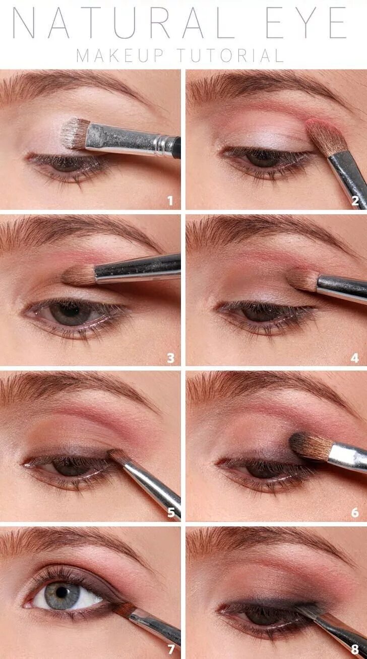 Правильно сделать макияж пошагово Natural Eye Makeup Tutorial Romantic eye makeup, Teen eye makeup, Natural eye ma