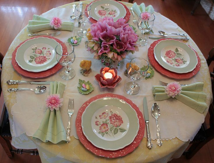 Правильно сервировать стол фото ЛЕТНЯЯ СЕРВИРОВКА (интернет) Pretty table settings, Easter table, Table settings