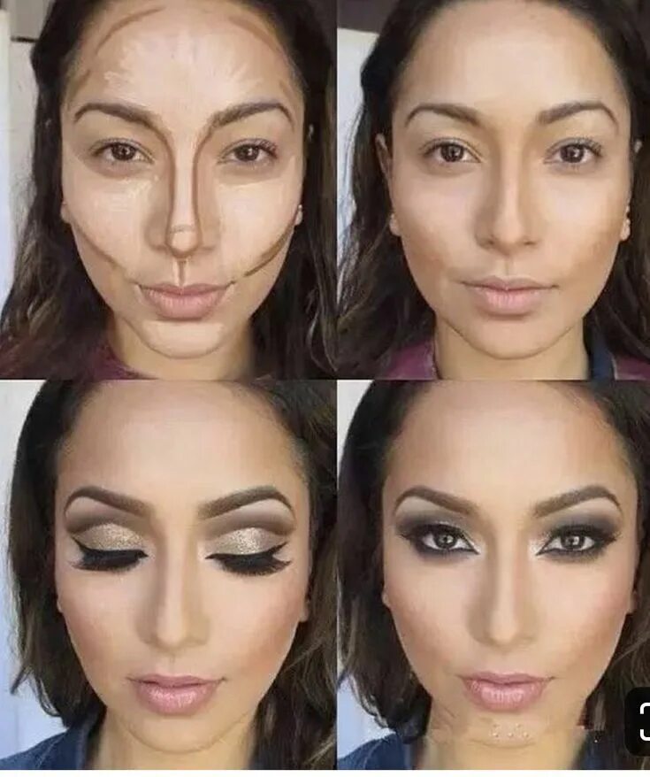 Правильное нанесение макияжа на лицо пошагово You look great Trik makeup, Trik kecantikan, Kecantikan