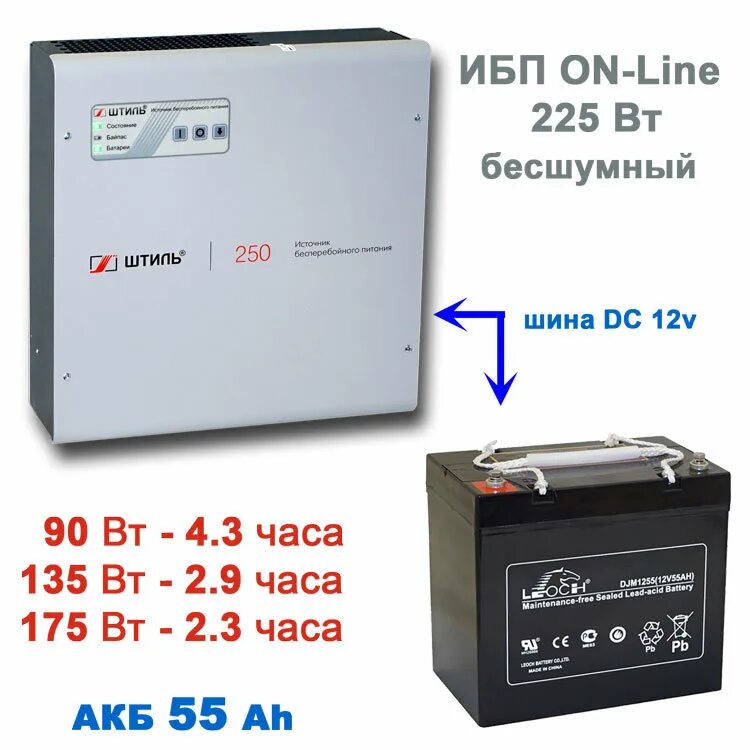 Правильное подключение акб ибп штиль Штиль SW250LD с АКБ 55 Ач в наличии за 34 194 ₽ Маркет Элек.ру
