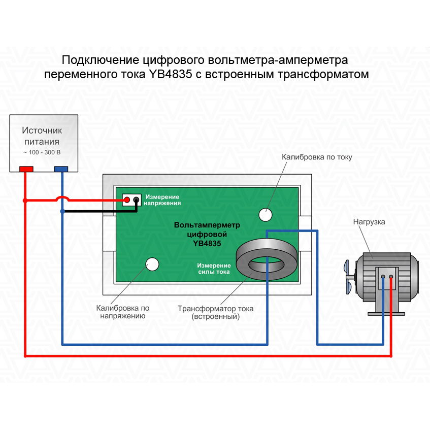 Правильное подключение амперметра Амперметр + Вольтметр цифровой AC (0- 50A), (80-300V) YB4835BVA от 1364 руб. Куп