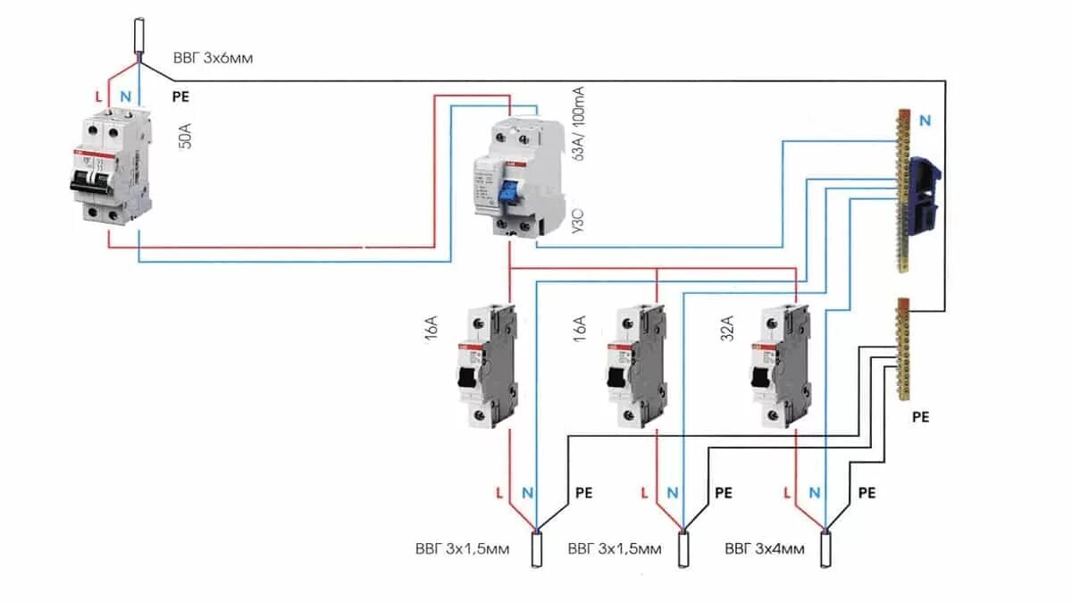 Правильное подключение автомата сверху или снизу схема Как правильно подключить автомат сверху или снизу питающий кабель фото - Сервис 