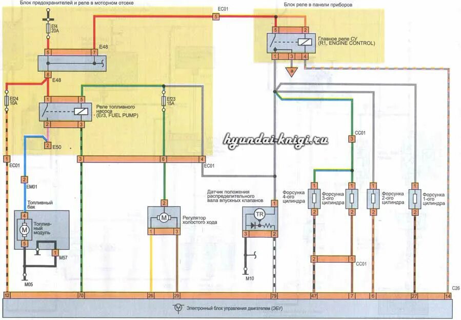 Правильное подключение бензонасоса хендай матрикс Электрооборудование и электросхемы Hyundai Accent Хундай Акцент