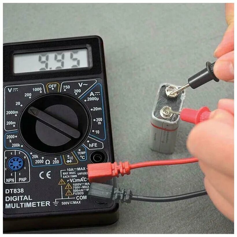 Правильное подключение мультиметра Портативный мультиметр 838, универсальный, с цифровым дисплеем - купить по выгод